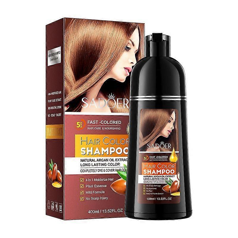 Hair Dye Shampoo, 3 in 1 Instant Hair Dye, Easy to Use At Home, Semi-Permanent Hair Color Shampoo for Men Women, Natural Plant Hair Dye 400ml