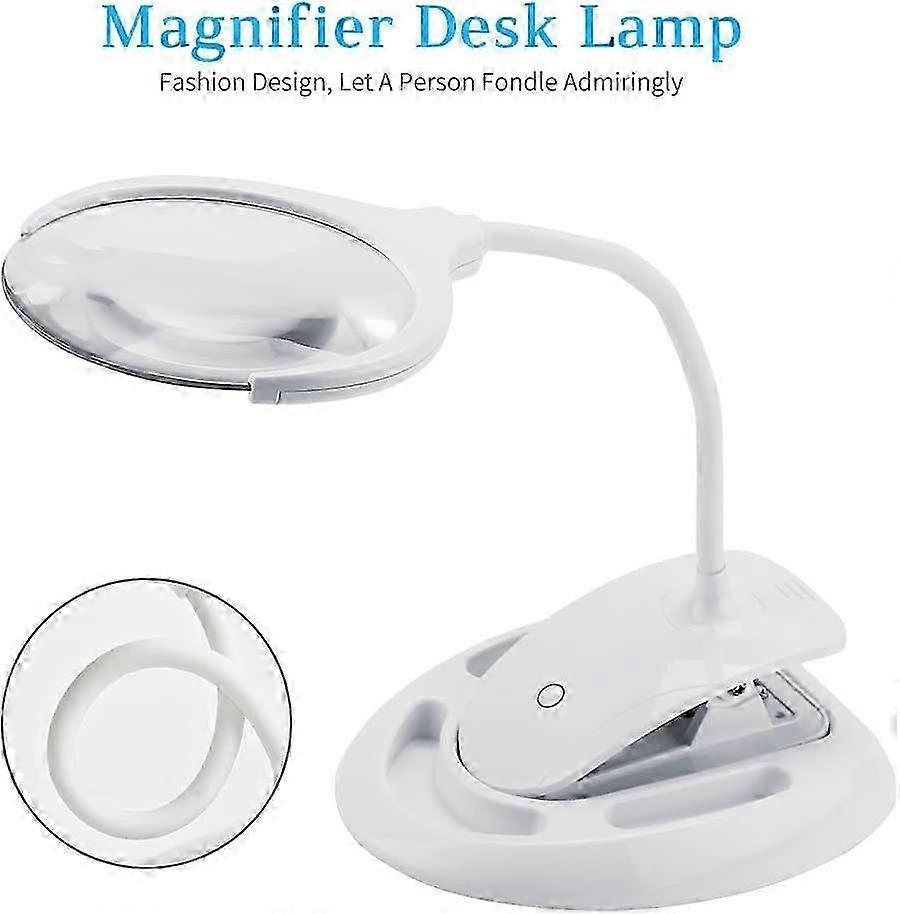 LED Lighted Magnifier, USB Rechargeable Rechargeable Magnifier Luminance Adjustable Flexible Silicon