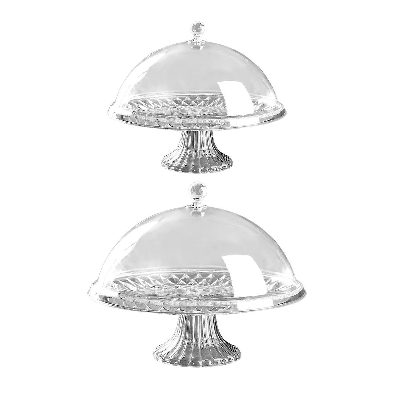 パーティーケーキトレイのための多機能カバー付き2個ケーキ