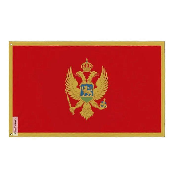 Flag of Montenegro – 128 x 192 cm – Polyester – Iron eyelets – Durable