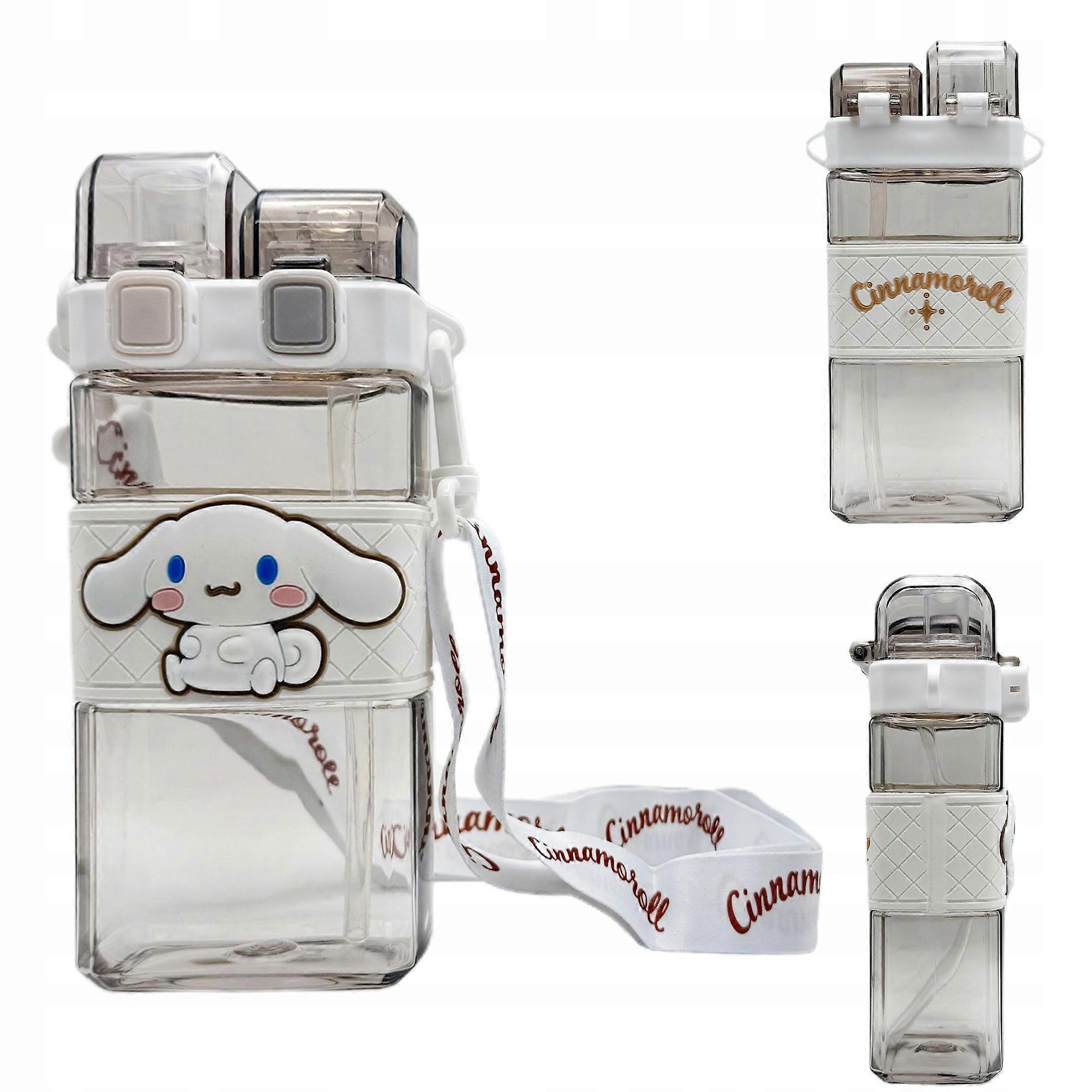 Water Bottle Straw Bottles Double Drinking Mode Kuromi 520ml