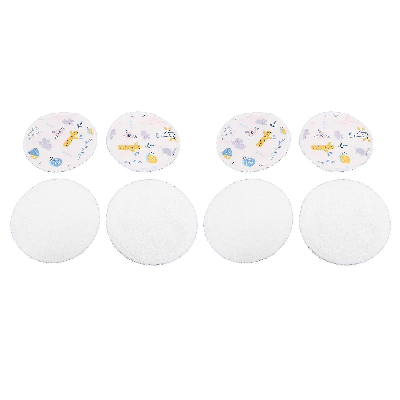 8pcs Reusable Nursing Pads for Breastfeeding Bamboo Fiber 3 Layer Ultra Soft Floral Printed Washable Nipple Pads G33 