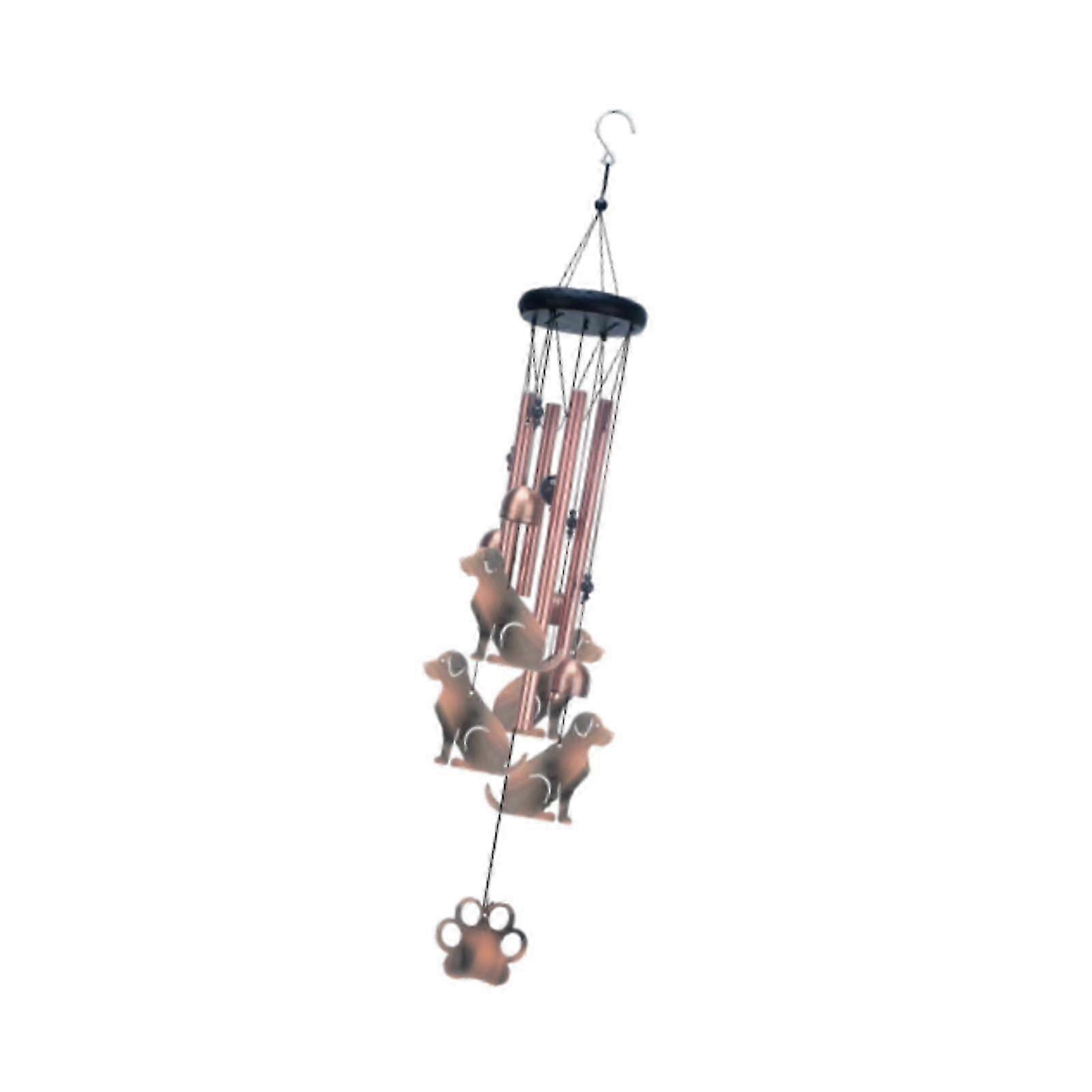 Sturdy Metal Wind Chime for Backyard Decoration, Perfect Hanging Accessory for Dog Lovers