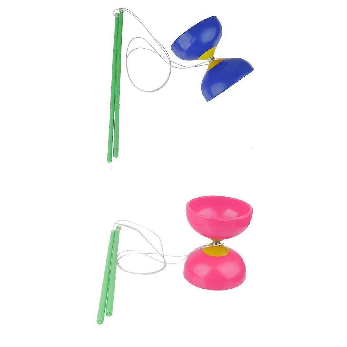 2Ps Plati Diabolo With Handstiks and String Juggling Toy for Kids Adults