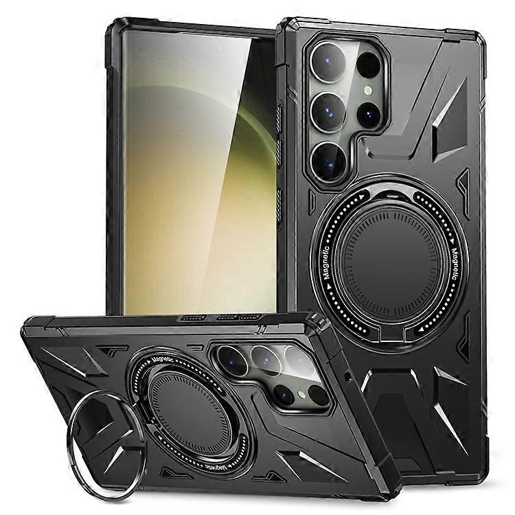 Compatible For Samsung Galaxy S23 Ultra Case Scratch-resistant TPU+PC Cellphone Cover with Rotatable Kickstand Design