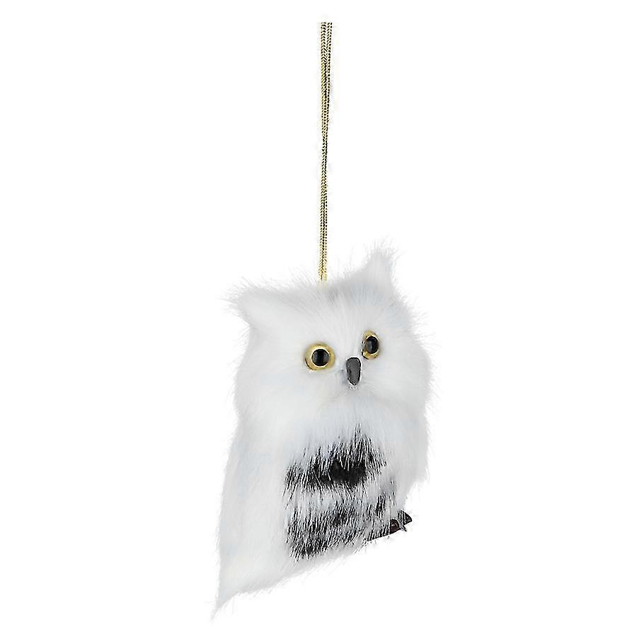 2025 Small Faux Owl Plush in Red Bag with String for Xmas Tree Decor