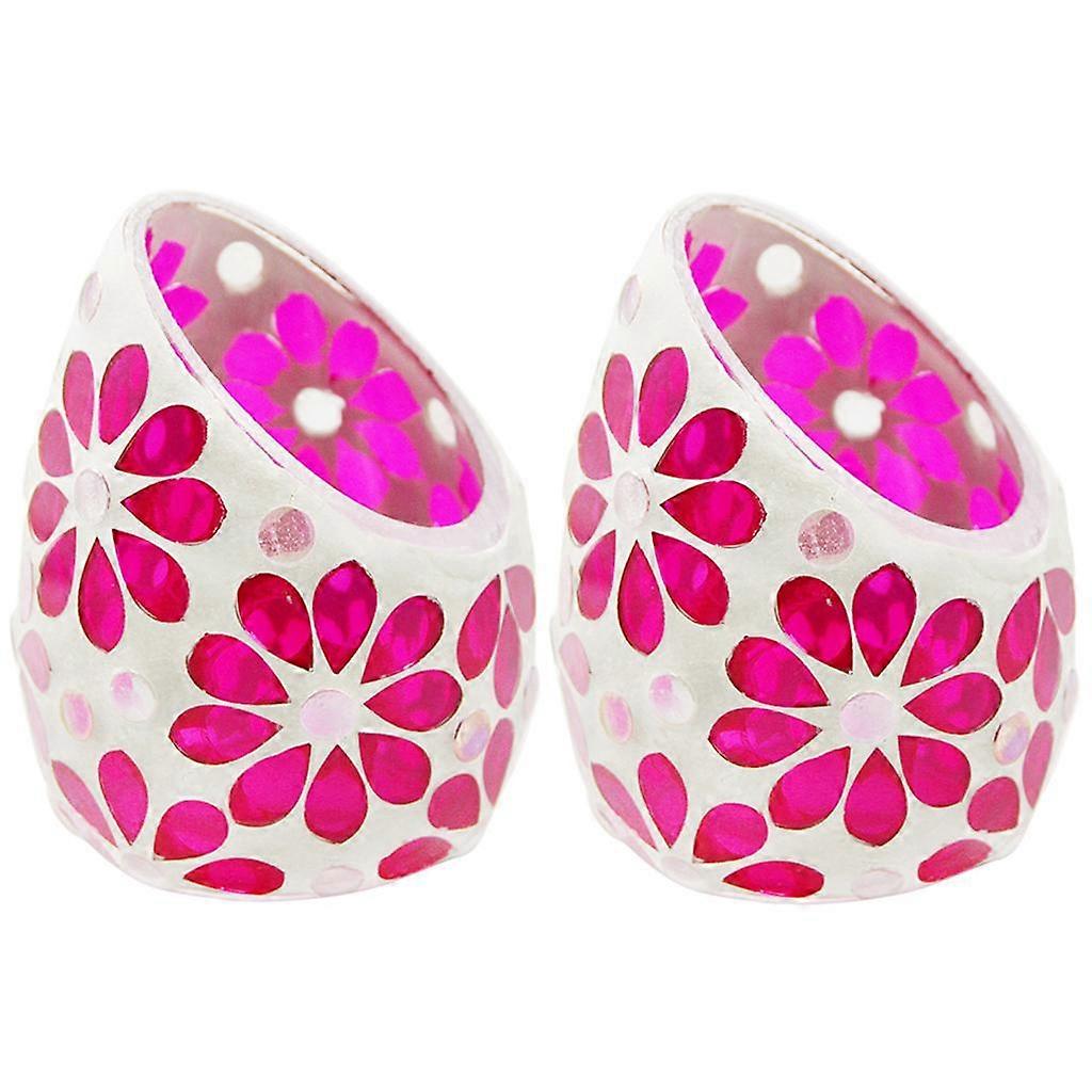 2Pcs/Set Tealight Candle Holder Mosaic Centrepiece Candlelight Tea Light