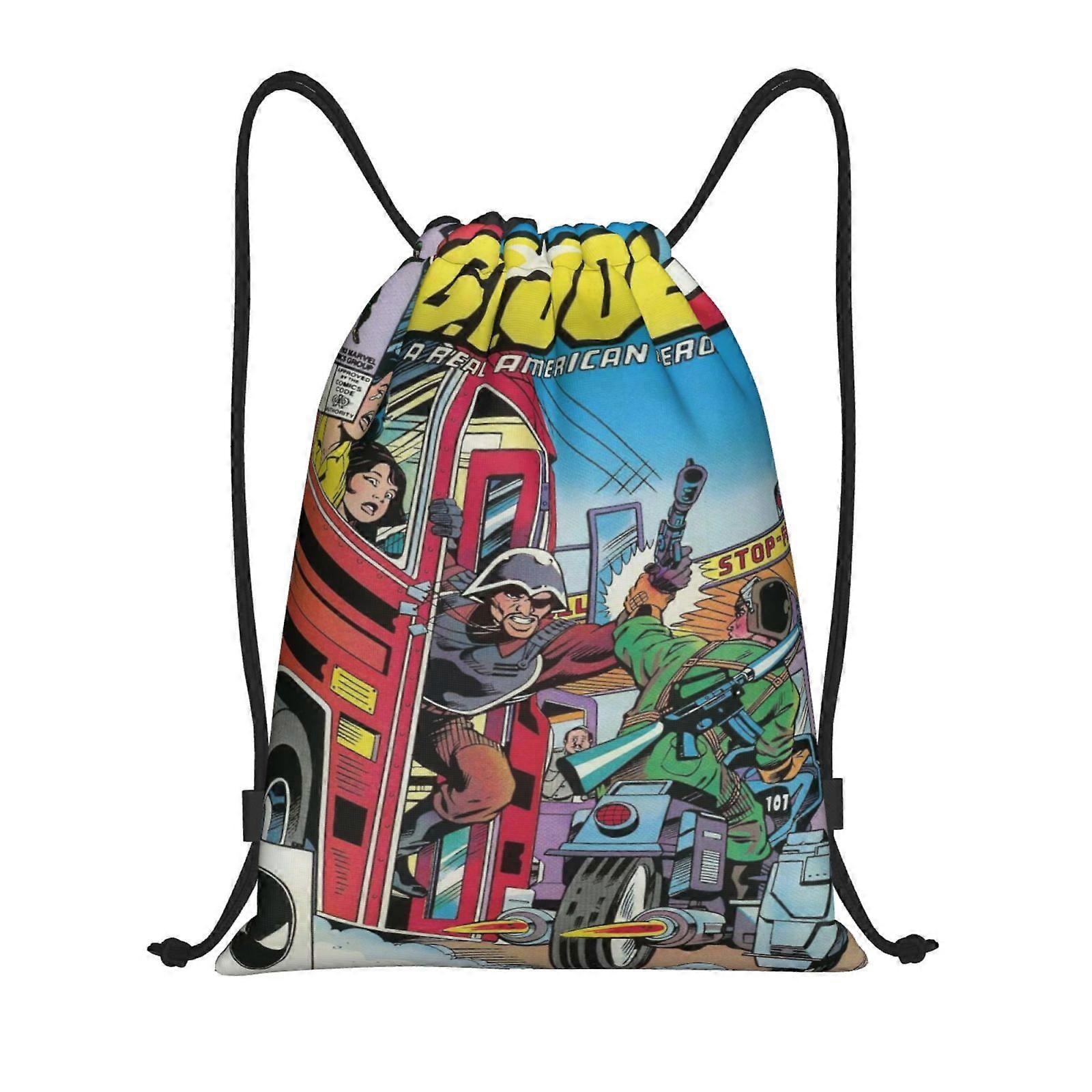a98 G.I. Joe A Real American Hero Canvas double shoulder backpack great for people with an on-the-go life f98