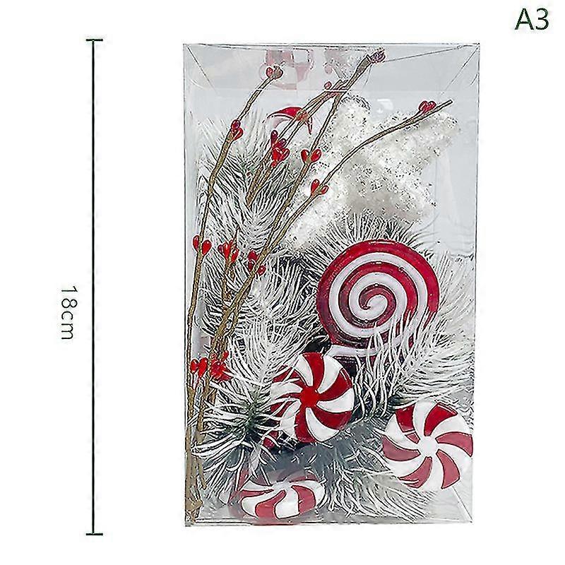 Artificial Flower Branch with Red Berries and Pine Cones for Christmas Tree Decoration