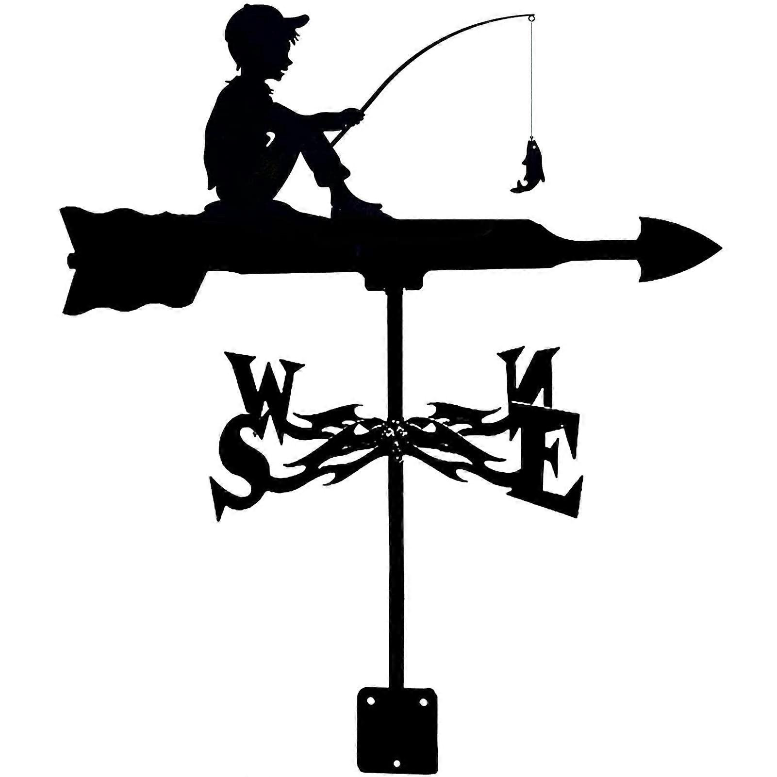 Weather vane with angel ornament, wind direction indicator, antirust coating