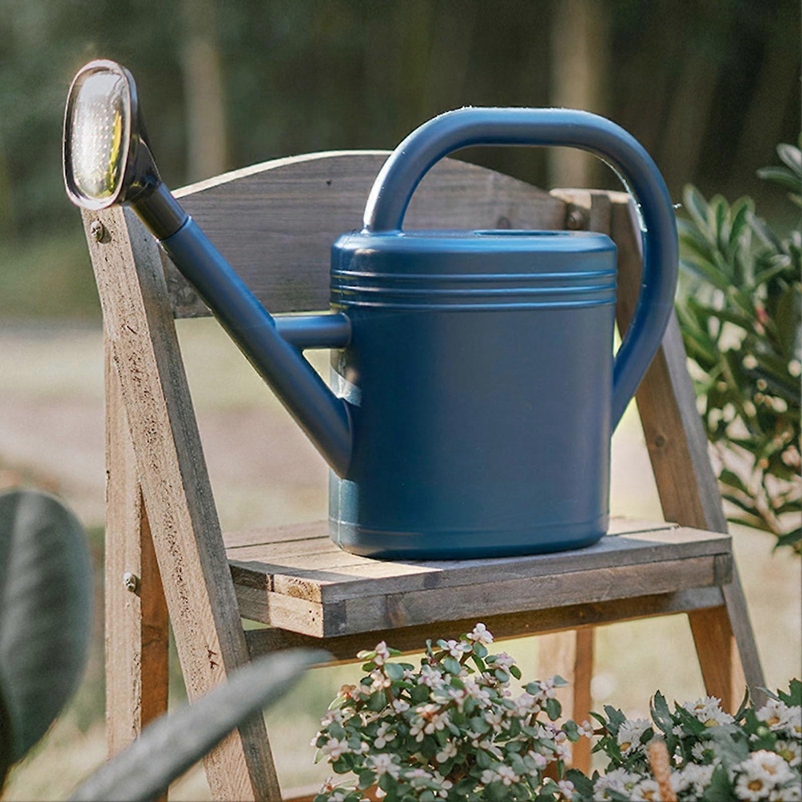 Watering can, garden watering can with long spout, large capacity 8 L, for the garden for at home (Blue)