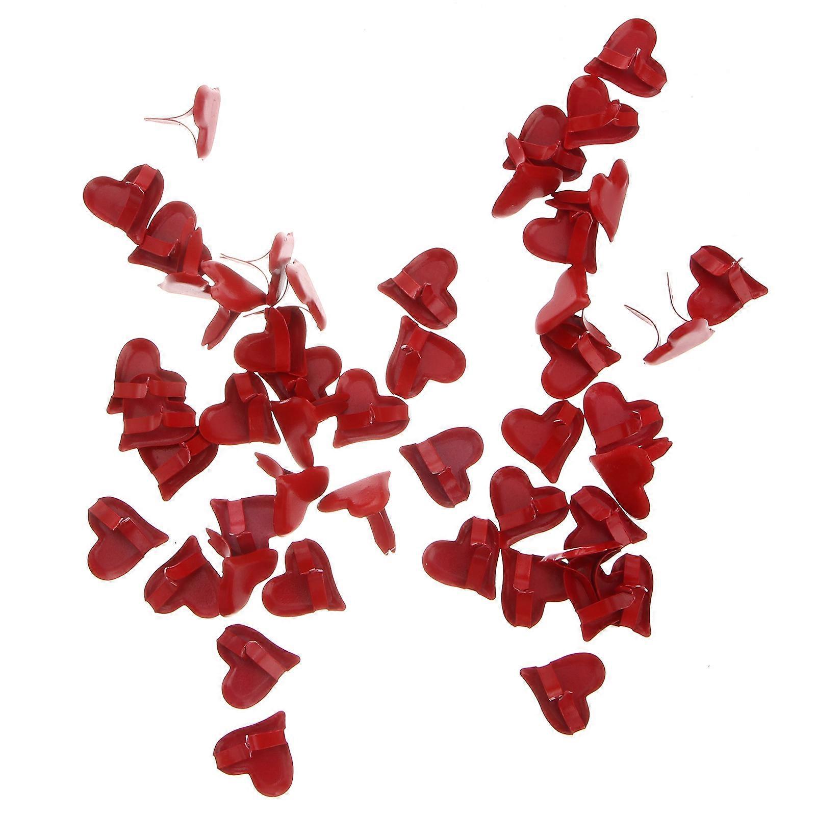 Paper Craft Accessories Heart Shaped Brads, Versatile for Artistic Creations