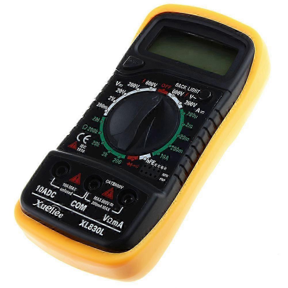 2025 830 Digital Multimeter Yellow by XUELIEE - Custom Bubble Bag, No Batteries Included