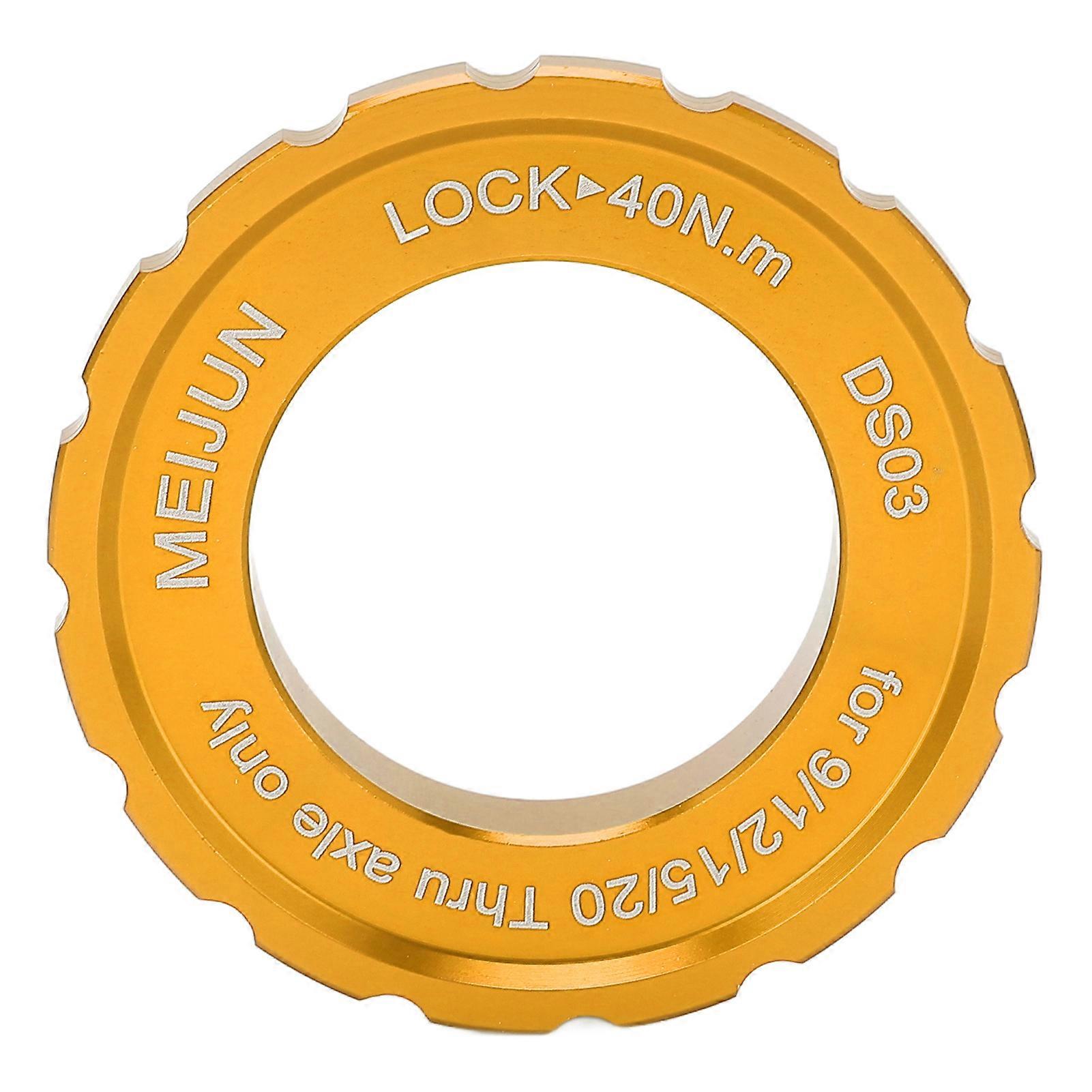 MEIJUN Centerlock Lockring Center Lock Wheelset Hub Barrel Shaft Disc Rotor Lock Ring for Bike Mountain BikeGold