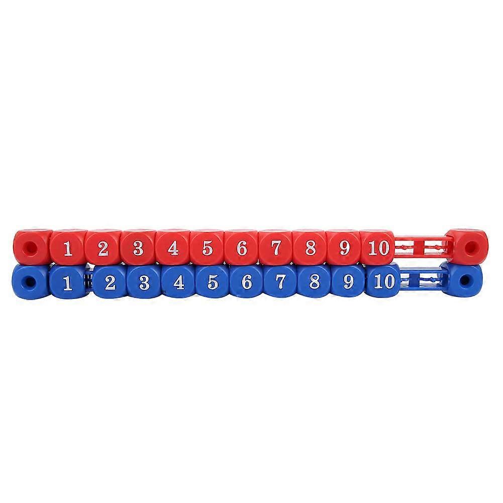 Set of 2 mini multifunctional foosball tables, blue and red, with scoring unit and scoreboard