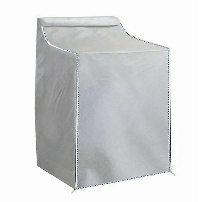 Washing Machine Cover Dryer Protect Dustproof Waterproof Sunshade - Silver