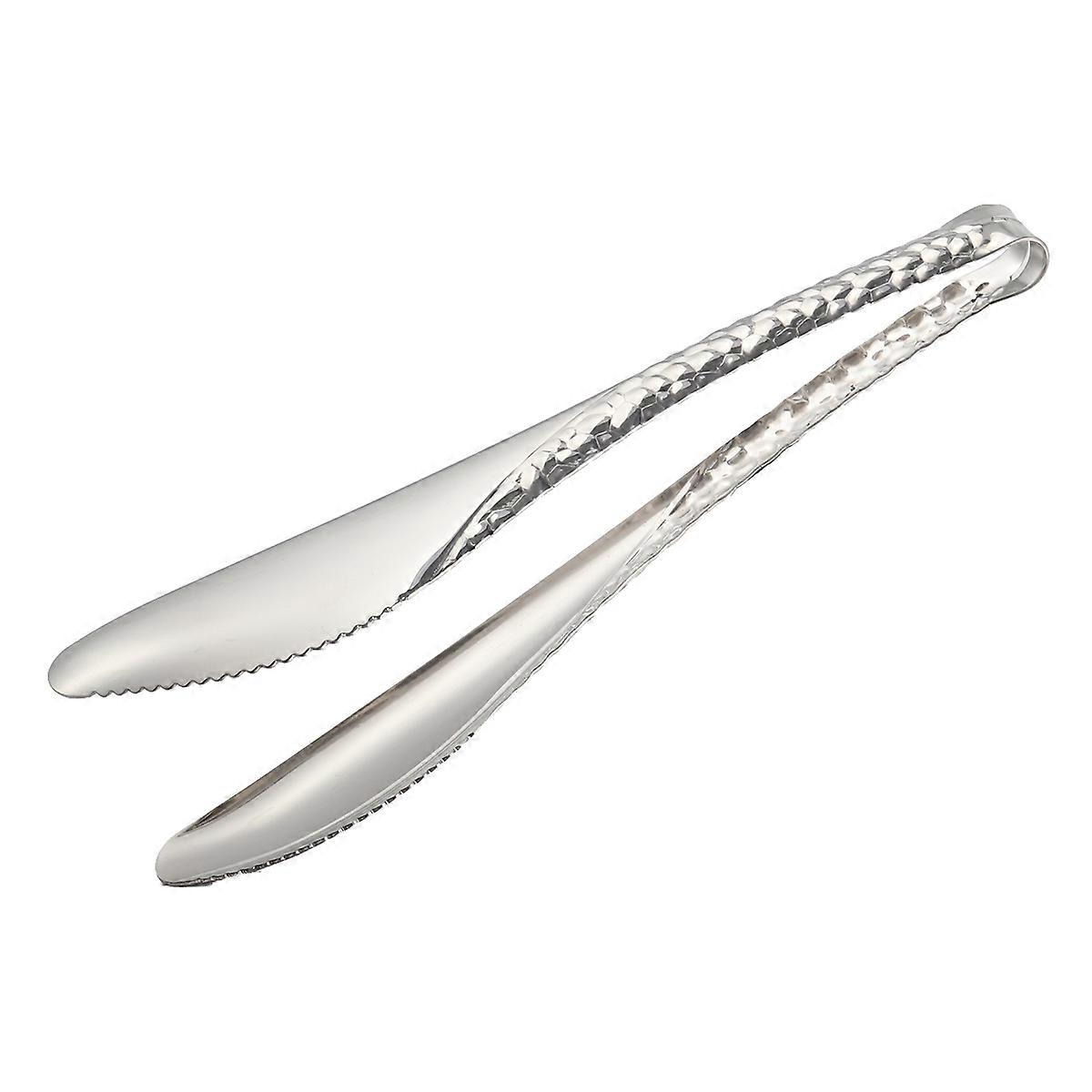 Steak Tongs Stainless Steel Tong Kitchen Tool Buffet Silver Multipurpose Gripper Mirror Finish 1Pack
