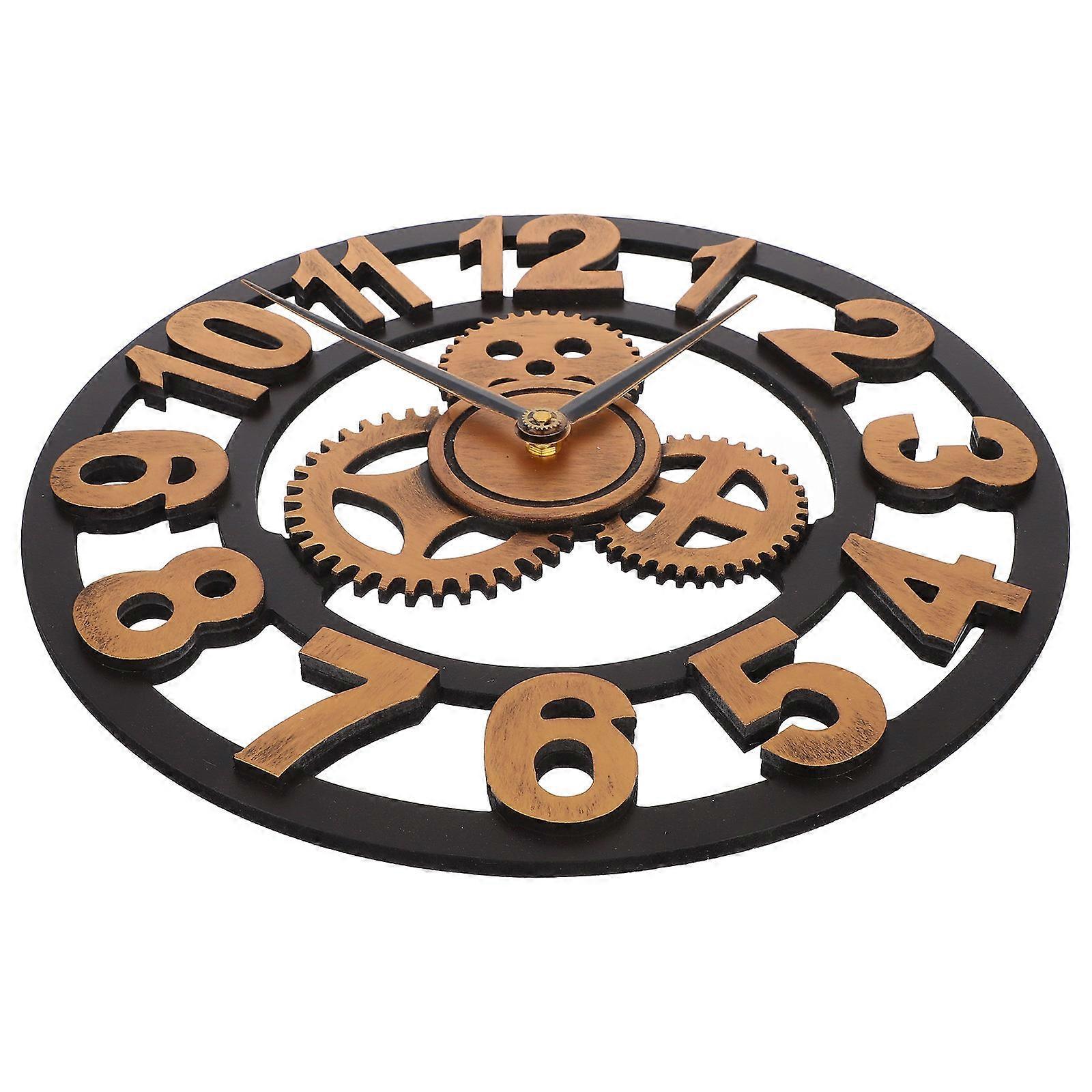 Industrial Gear Wall Clock   Silent Non Ticking Decorative Hanging Clock with Precise Movement for Home and Office Decor