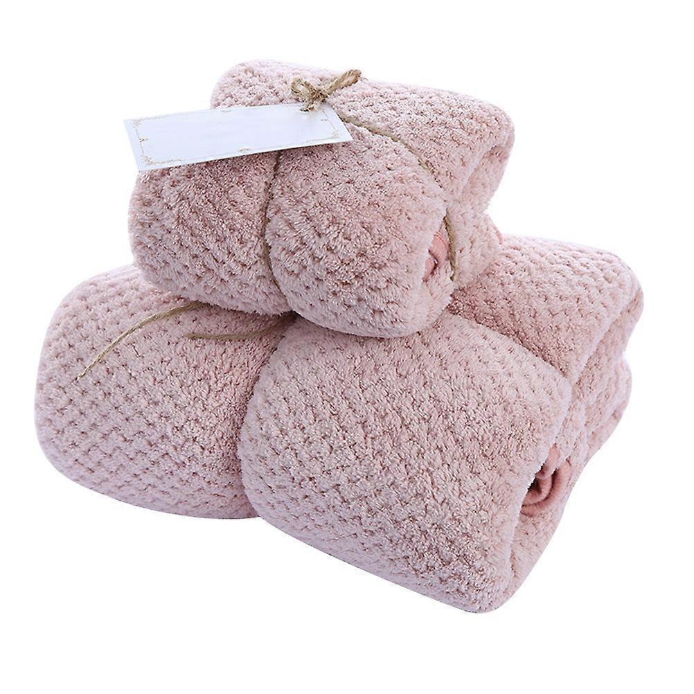 Fleece Bath Towels Set Coral Fleece Towels For Bathing Unisex 35x75cm Absorbent 1Set