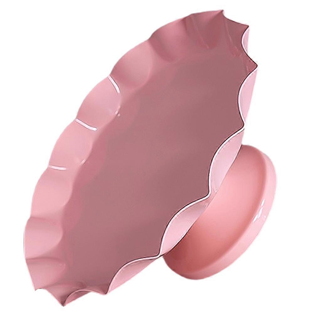 Cake Stand Iron Art Pastry Dessert Tray Food Display Home Decoration Pink Round 17x17x7CM Elegant Party Supply 1Set