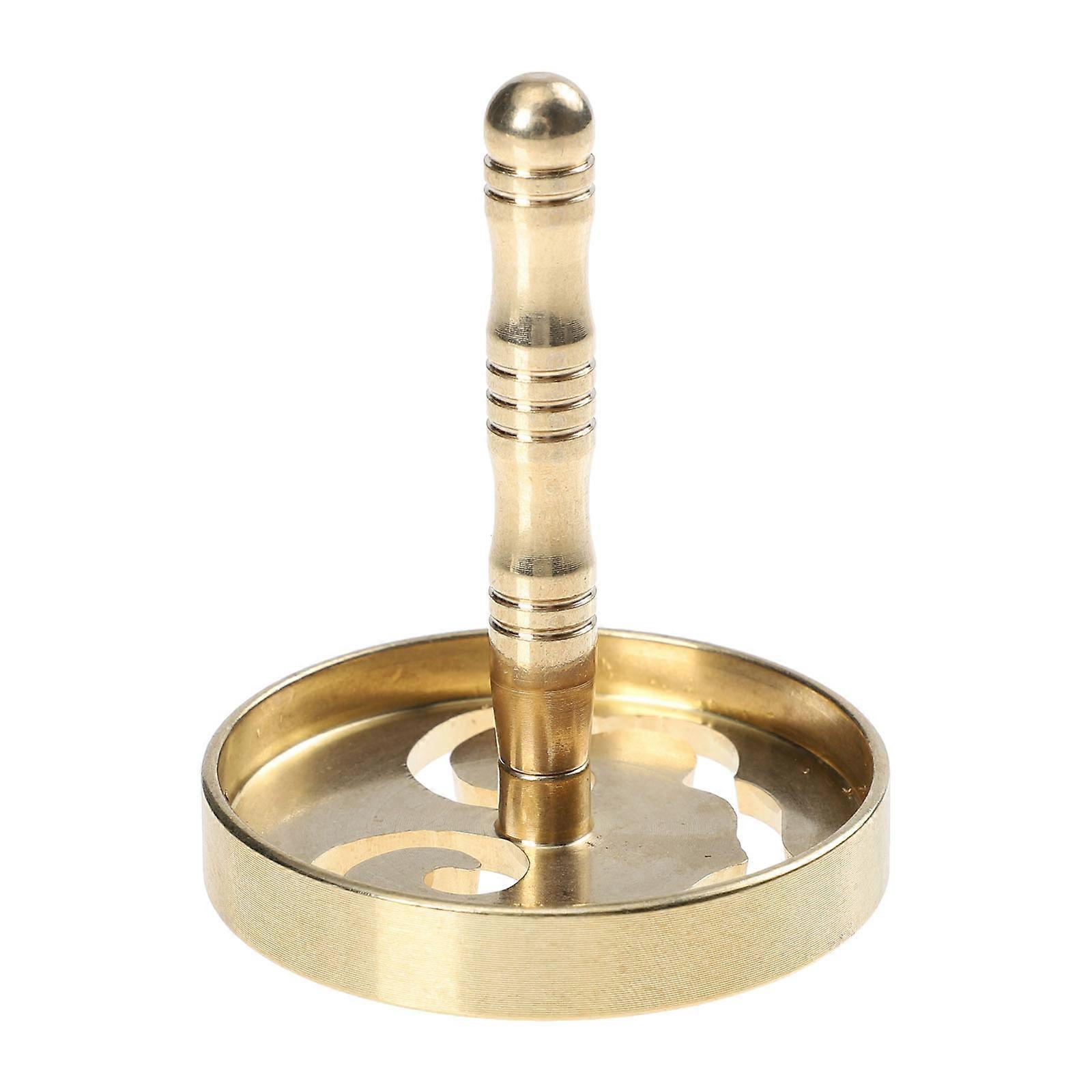 Incense Ash Press Mold Made of Copper for Decor Golden Color One Piece