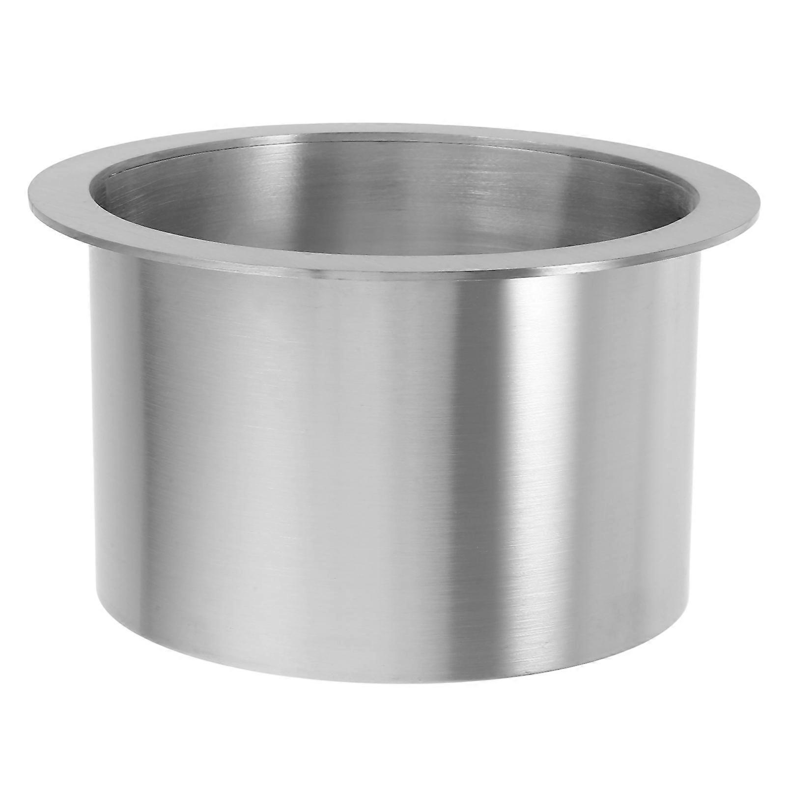 Stainless Steel Concealed Trash Can Lid for Round Embedded Waste Bin – Tabletop Use for Home and Office Organization