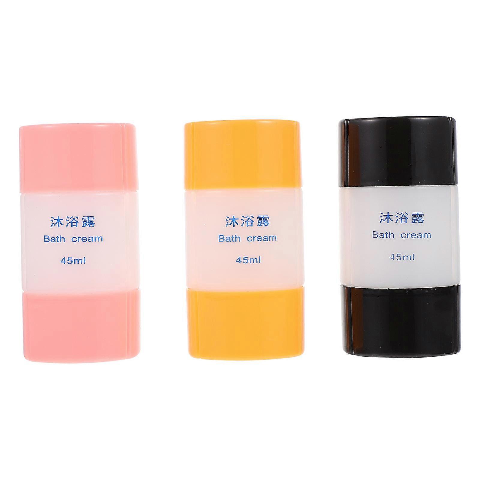 3 Pcs 3 In 1 Portable Travel Bottles Set for Outings Assorted Colors
