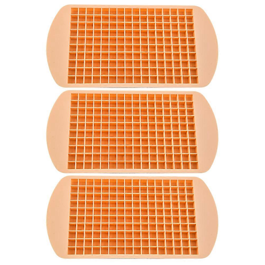 Household Ice Mold Small Ice Cube Trays Silicone Ice Cube Tray For Juice Use Orange 24X13CM Ice Making 3Pcs