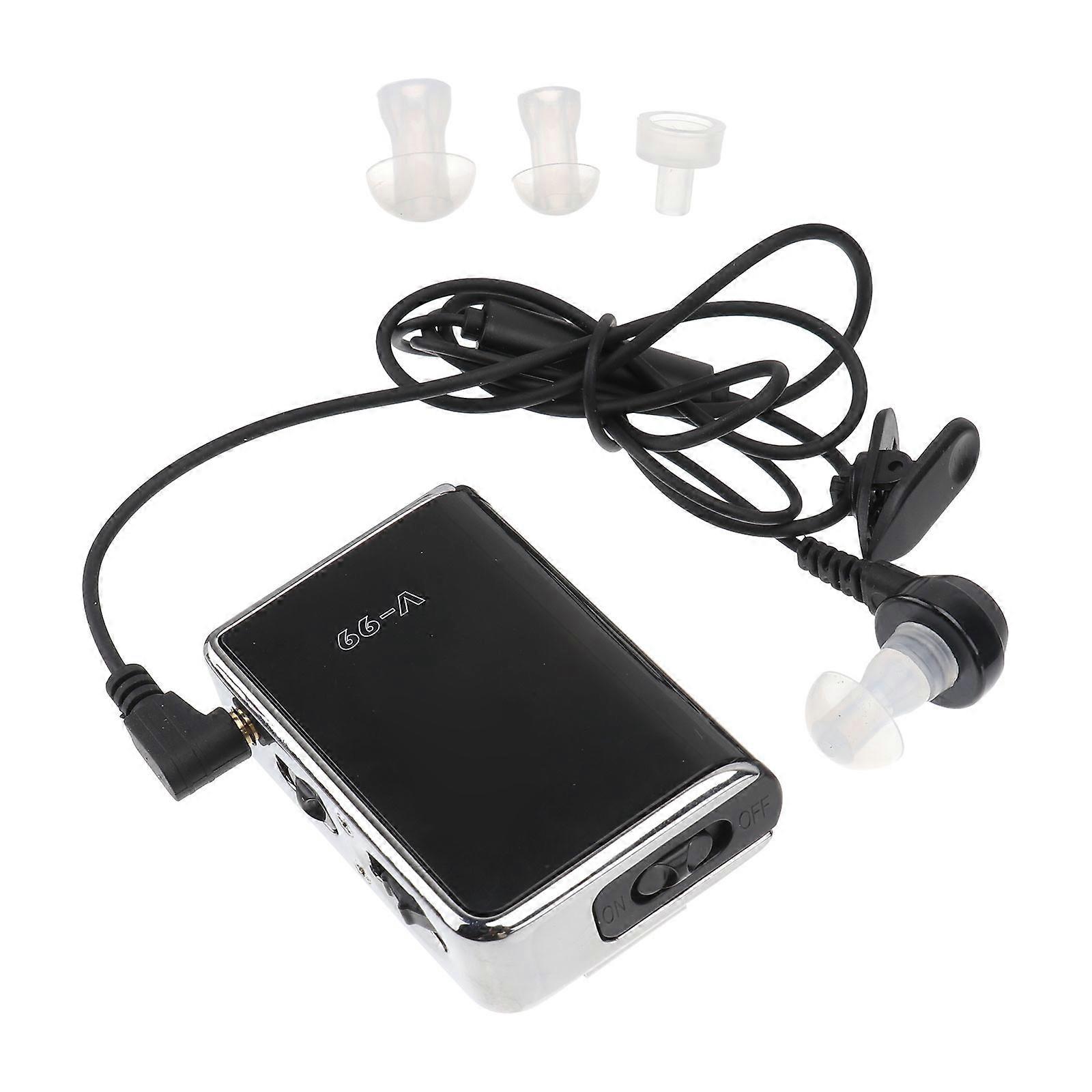 Senior Hearing Enhancer Mini Box Type Stable Performance For Elderly Seniors Indoor Use 2.4x1.6x0.6Inch 1Set
