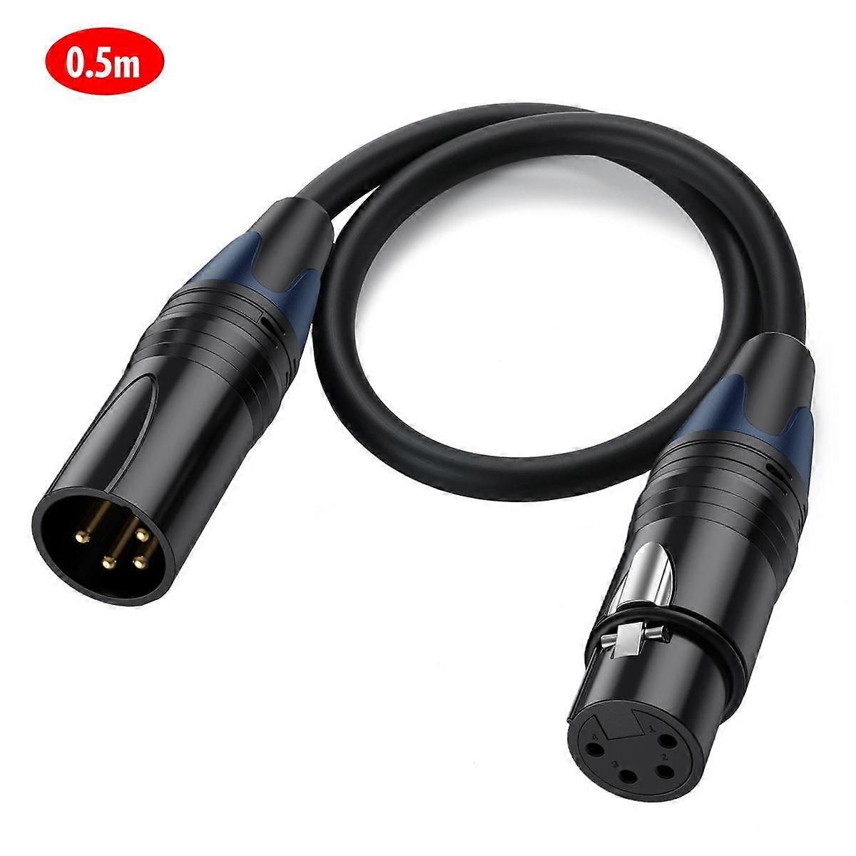 JUNSUNMAY 4-kolíkový XLR kábel zvukového adaptéra pre slúchadlá samec na samicu