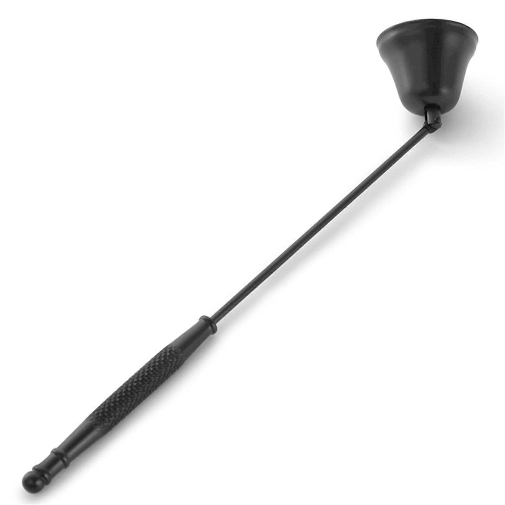 带长柄蜡烛灭火器 烛台灭火器 家用钟形火焰蜡烛配件 用于熄灭灯芯火焰,黑色