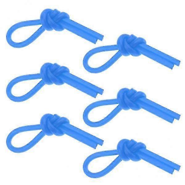 2x6 Pieces Flexible Tennis Racquet Vibration Dampener Set Blue
