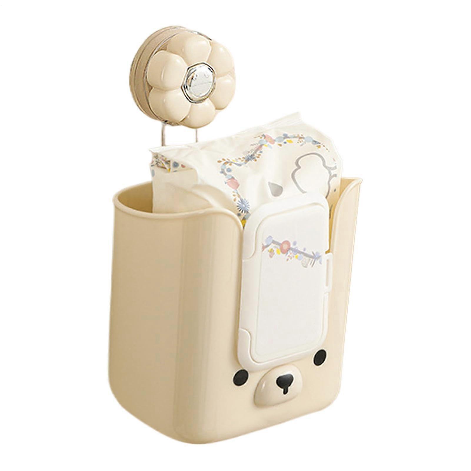 Wallmounted paper towel holder, wet wipes drawer, suction cup shelf, 21.2x13.4x12cm, sturdy waterrepellent Ref: 8963