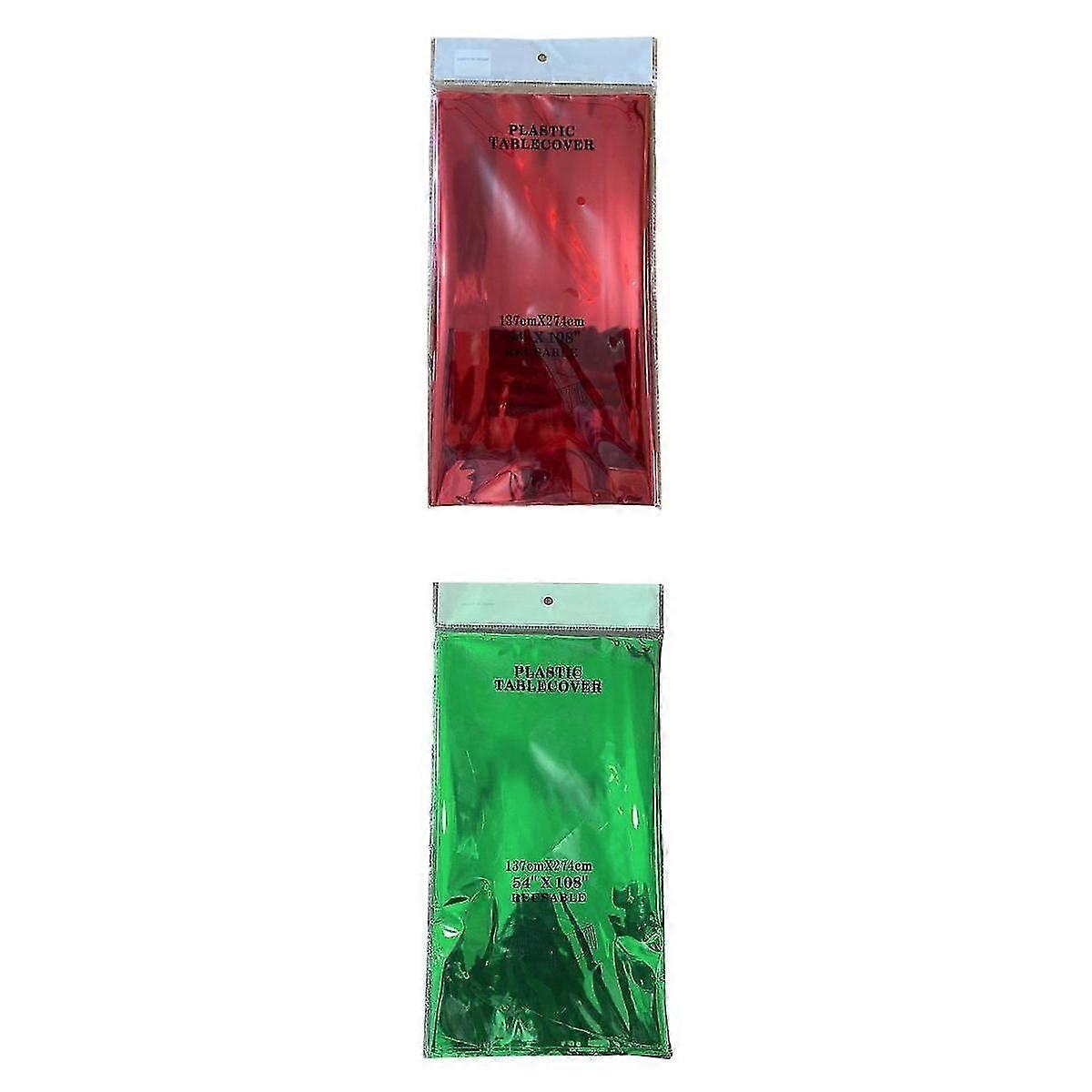 2Pcs Foil Plastic Tablecover Party Tablecloth Rectangle 7 Colours