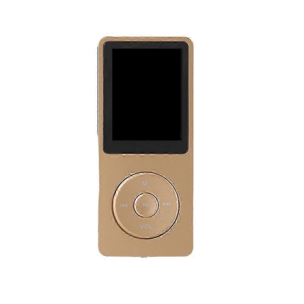 64 جيجابايت ذهبي مدمج سعة 64 جيجابايت MP3 / mp4 طالب مشغل موسيقى Walkman يدعم بطاقة الذاكرة الخارجية لتسجيل وتشغيل الفيديو