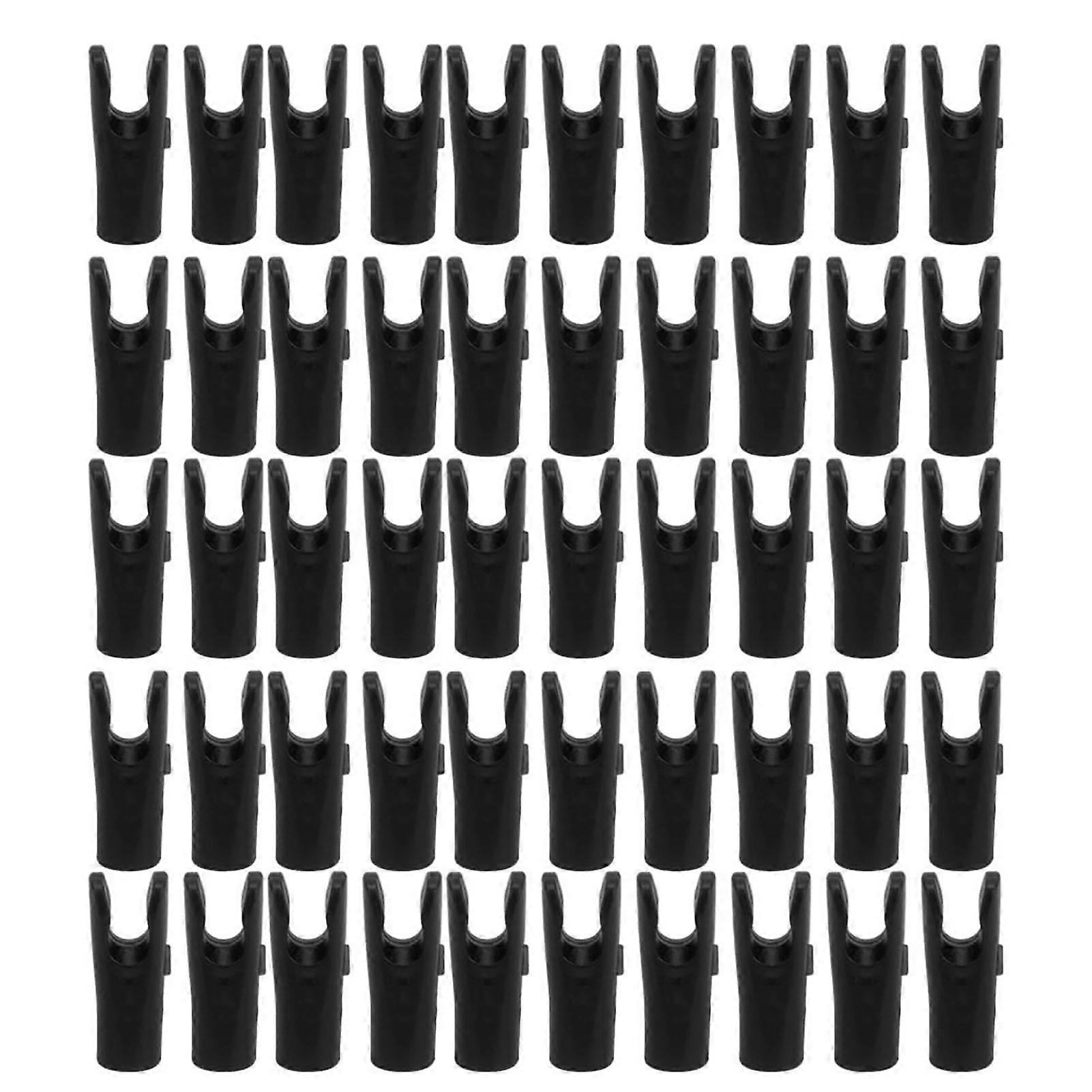 50Pcs Archery Arrow Nocks Insert Pin Shaft Tails Hunting Shooting DIY Accessoryblack L