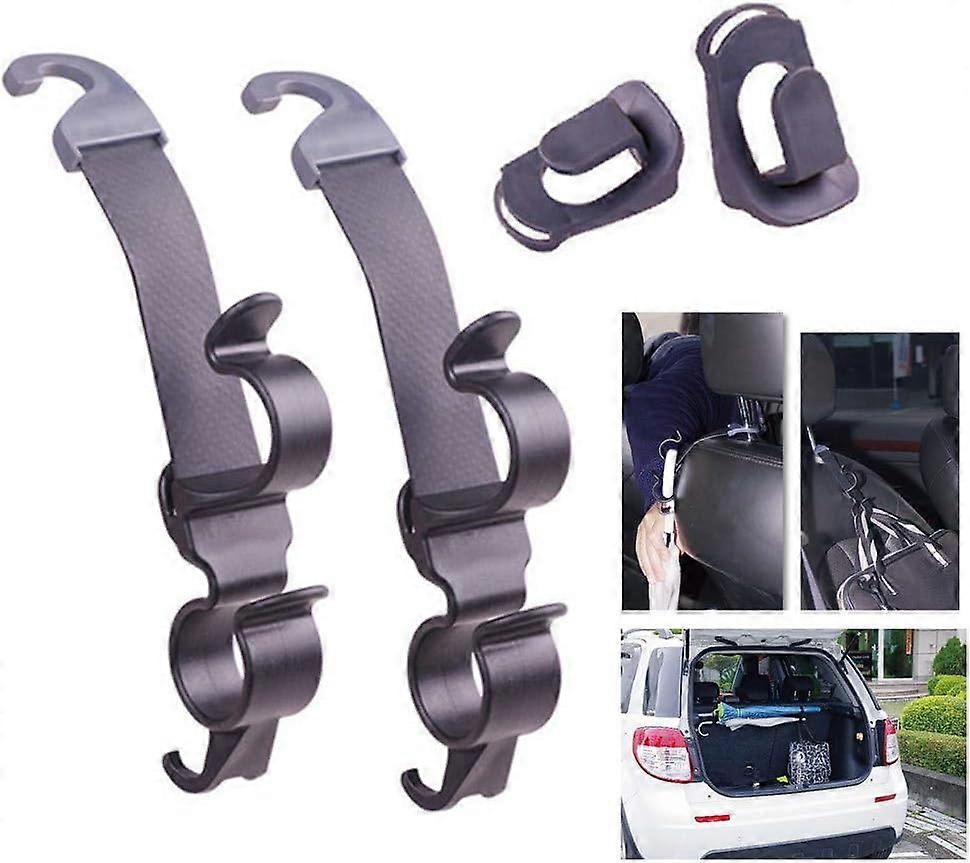 2pcs Car Trunk Umbrella Rack Hooks, Car Rear Seat Mounting Bracket Hooks
