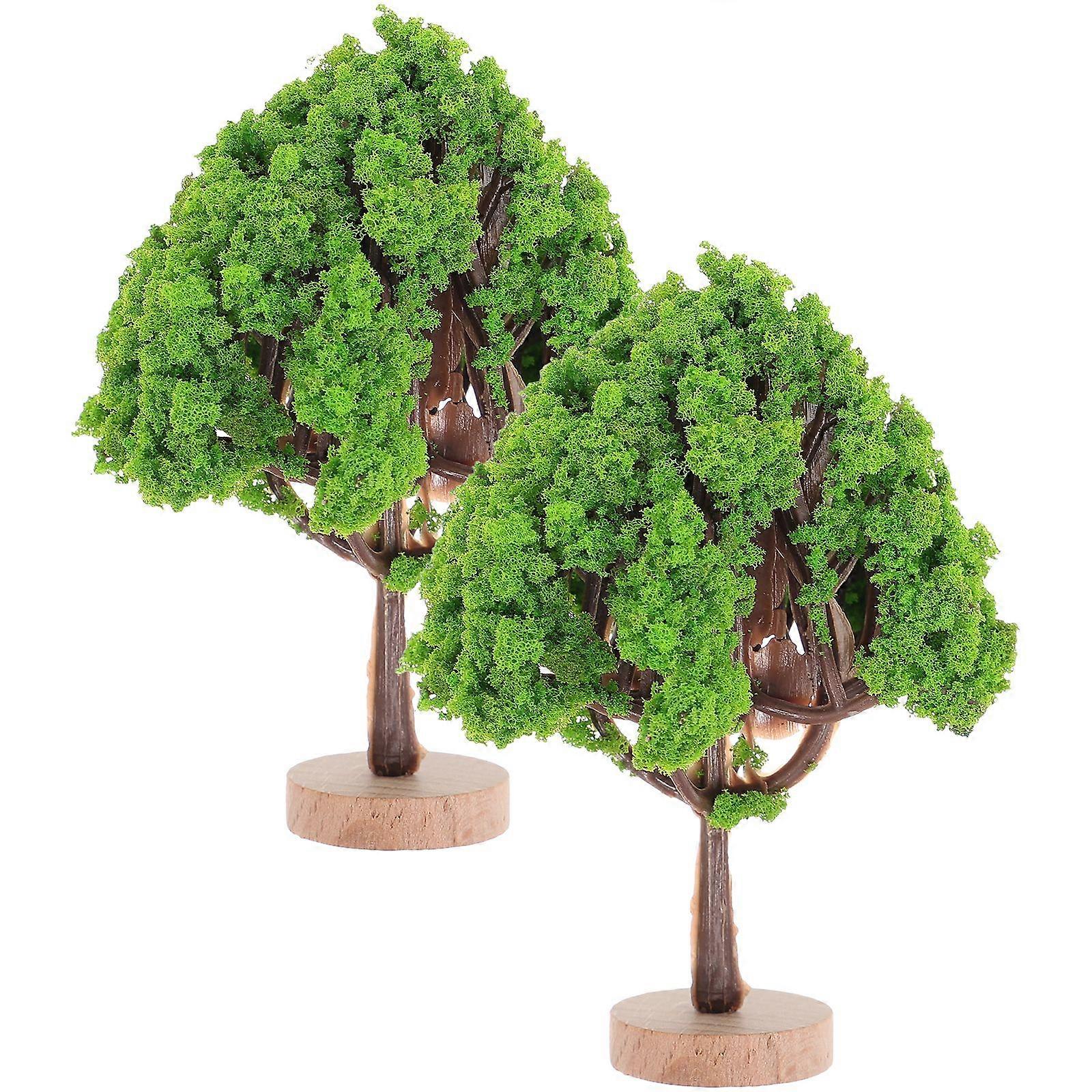 2pcs Miniature Scenery Tree Model Landscape Tree Mini Scenery Tree Decor