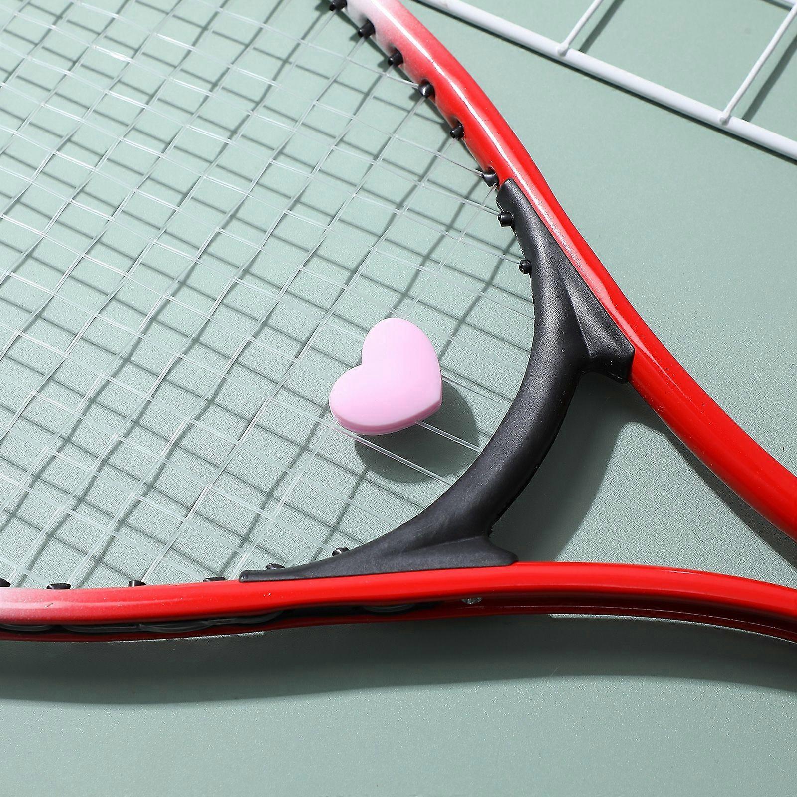 6stk Tennis Ketsjer Dæmpere: Hjerte Form Silikone Tennis Ketsjer Dæmper Støddæmper Vibration Dæmper Til Ketsjer Forsyninger