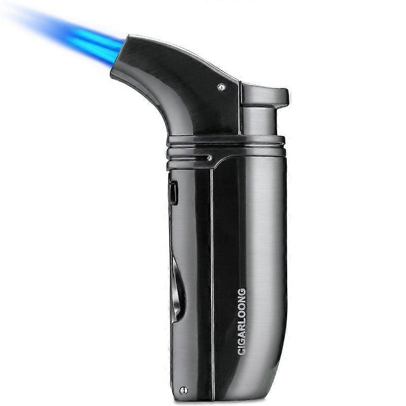 Cigar Lighter, Windproof Direct Impact Portable With Cigar Drill, Cigar Lighter Clb-0908