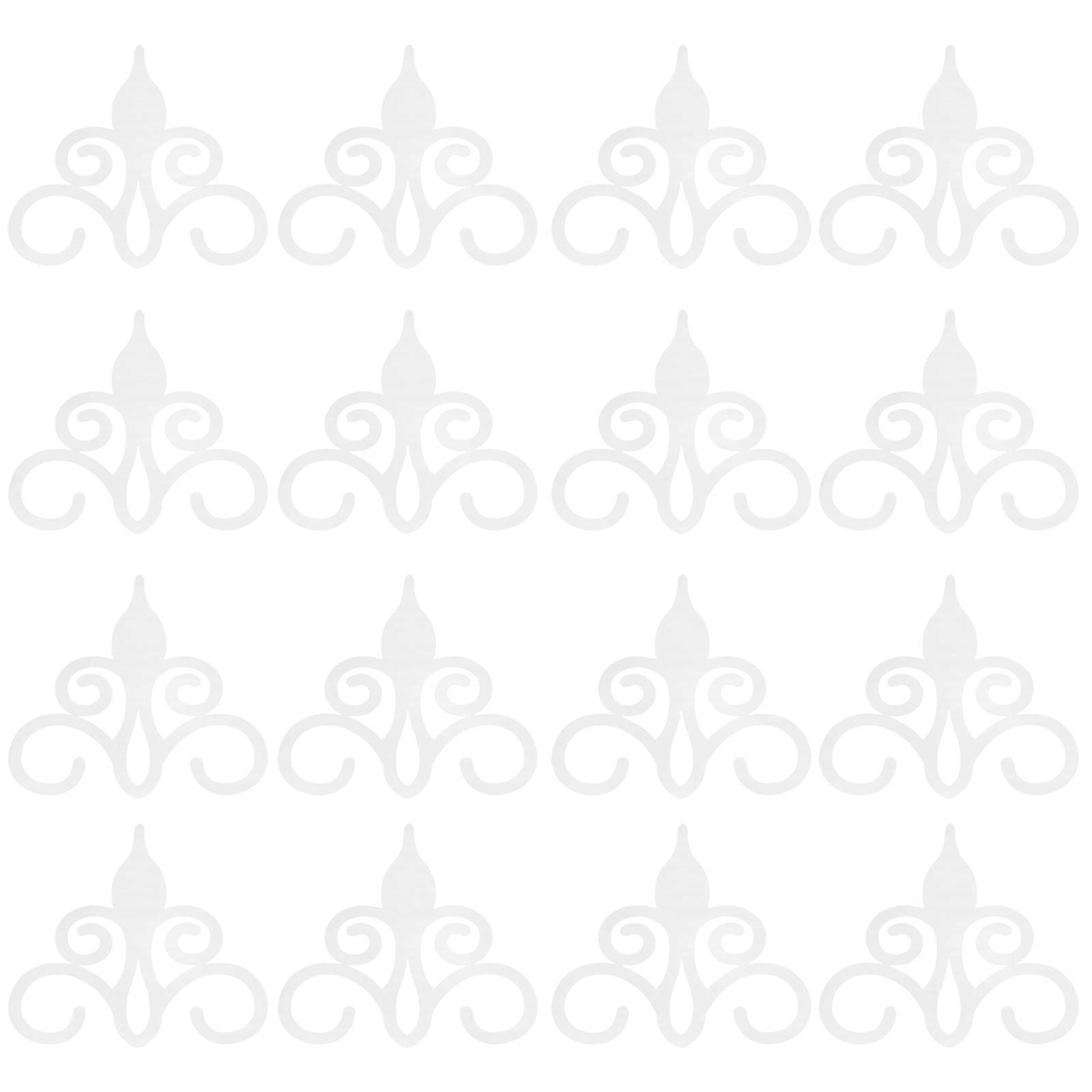 Mirror Wall Sticker 3D Silver Flower Acrylic Wall Sticker Decor 2Sets