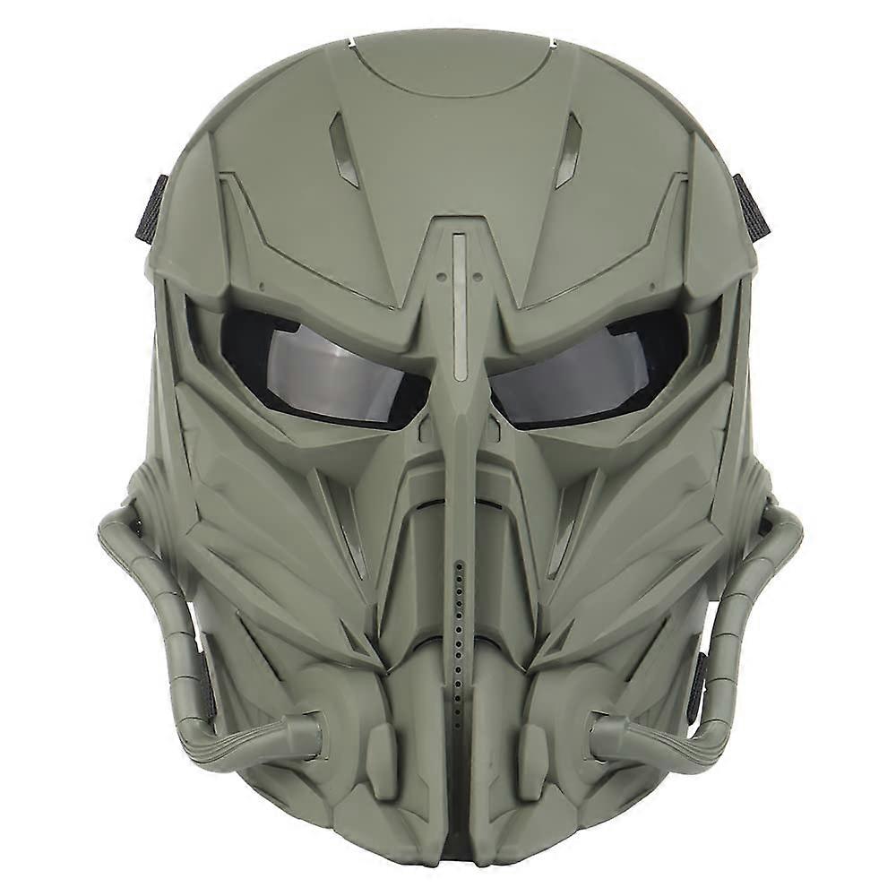 Airsoft Breathable Full Face Mask, Tactical Protective Mask with Eye Protection OD 21x12x23cm