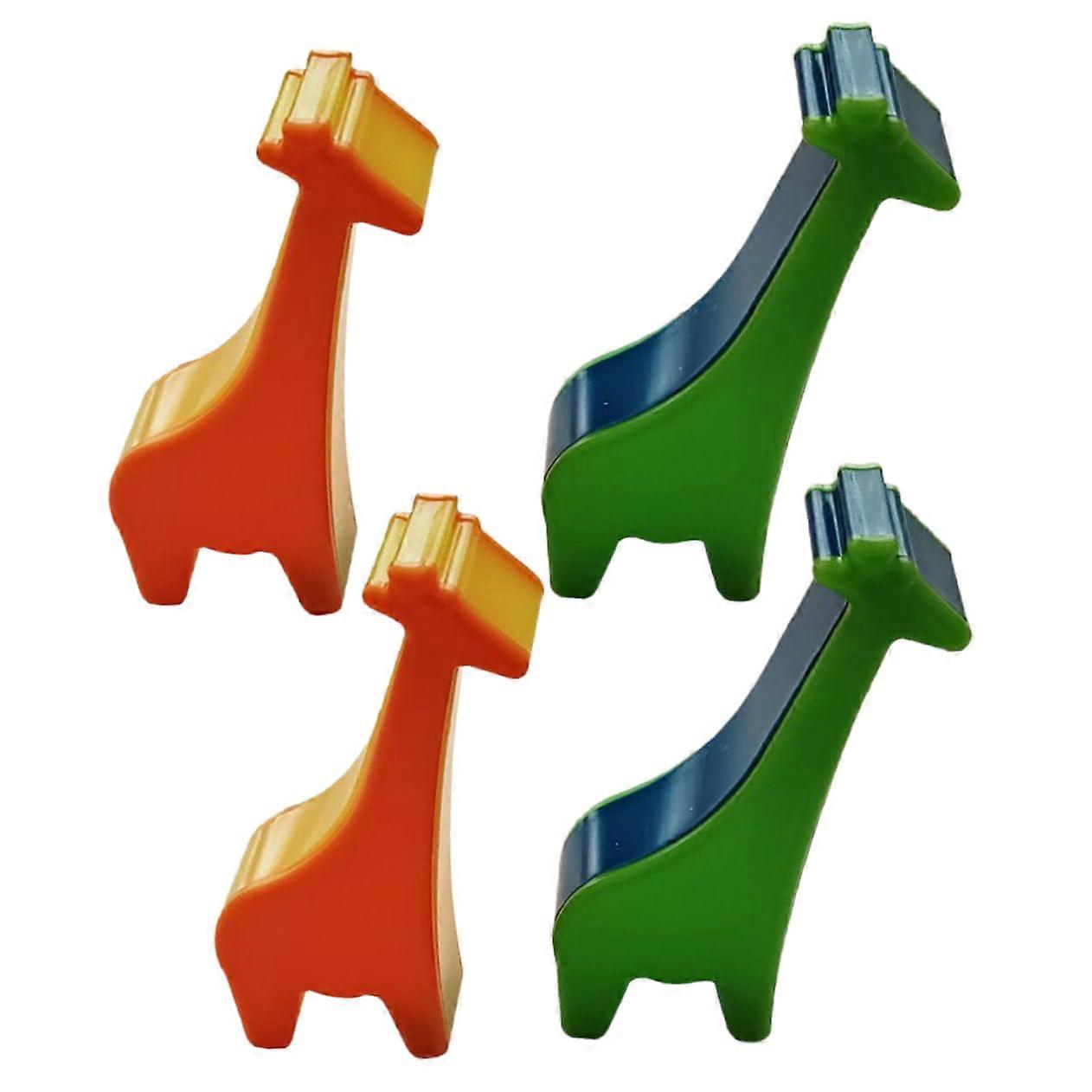 Giraffe Shaped Musical Instruments Set of 4 Educational Shakers for Home and Kindergarten Motor Skills Development