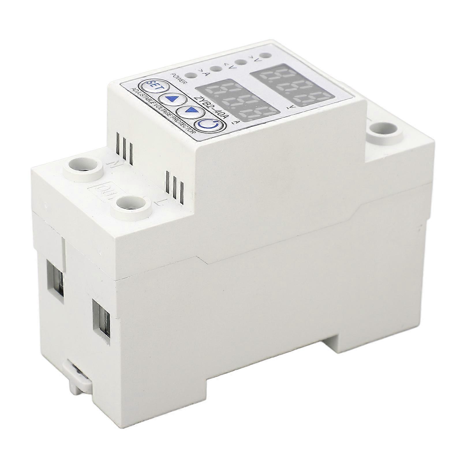 Voltage Protective Device Auto Recovery Over Under Voltage Protector 2P 220V AC 40A