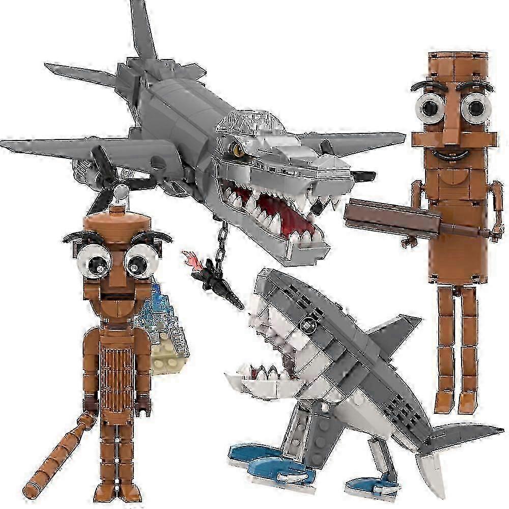 Blocs de construction interactifs Brainrot AI : Tung Tung Tung Sahur Action Toy Set