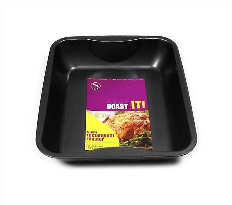 Non-Stick Rectangular Roaster Bakeware Metal Oven Kitchen