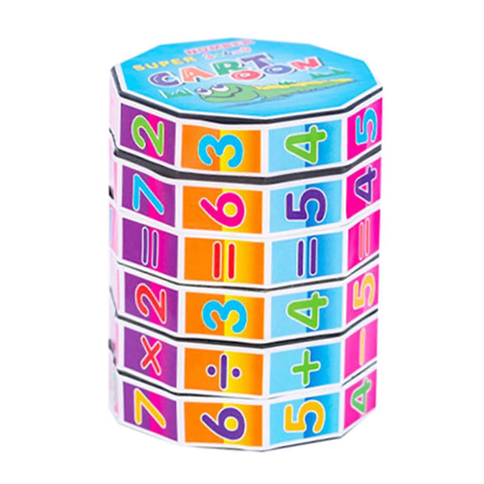Cartoon Math Cube Educational Toy for Kids, Colorful Learning Tool for Home and Kindergarten, Early Math Skills Development