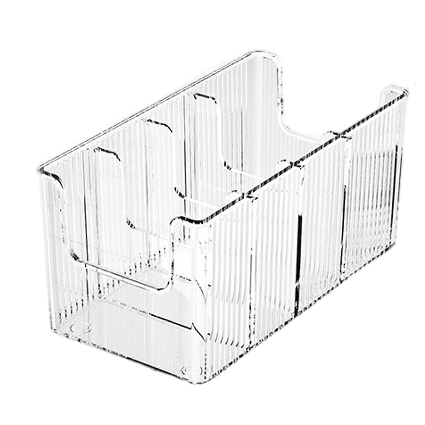 Transparent Belt Organiser Box 4 Compartments For Watch, Tie, Jewellery, Make-Up, Plastic Drawer Storage For Cupboard, Space Saving
