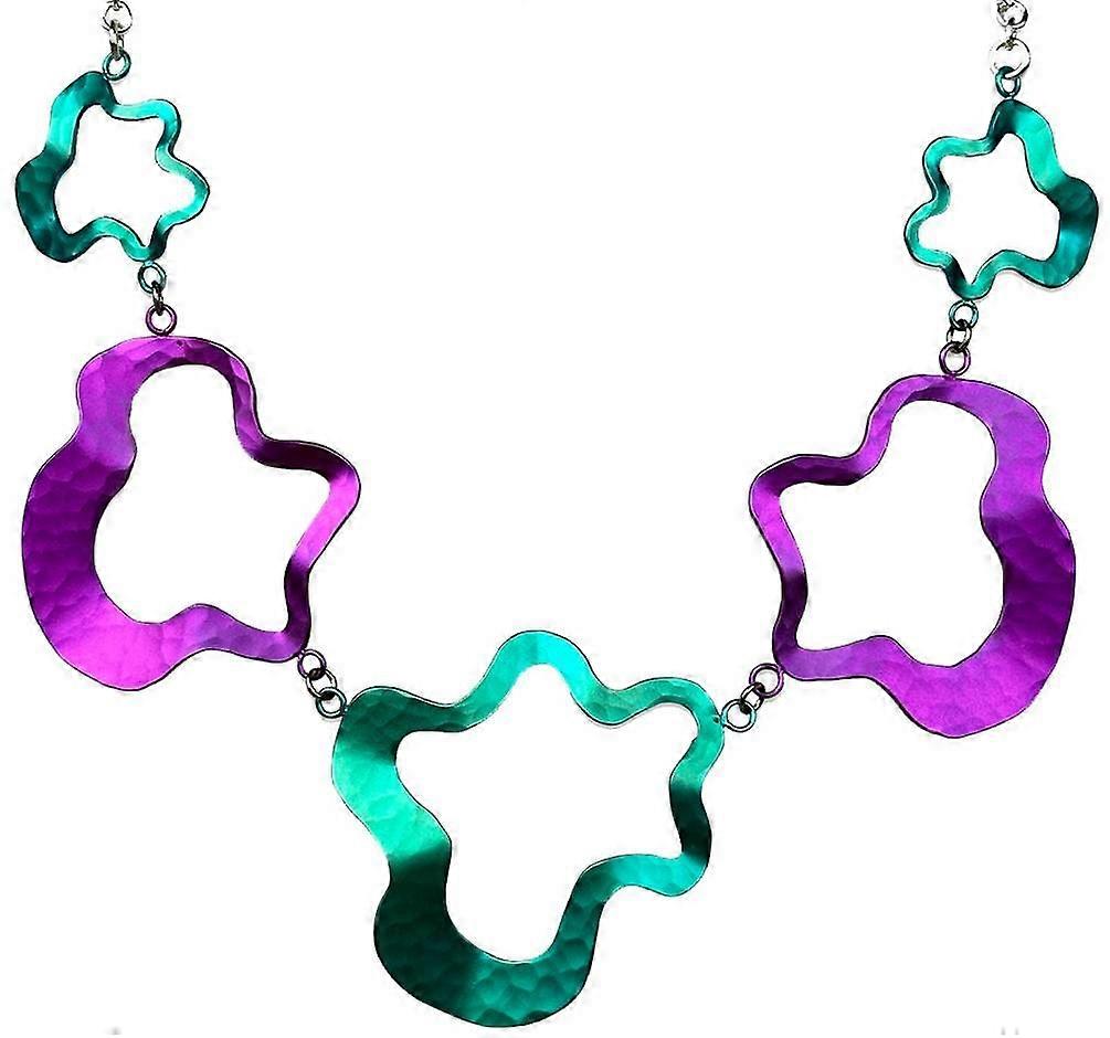 Ti2 Titanium Multi Splat Necklace - Pink/Kingfisher
