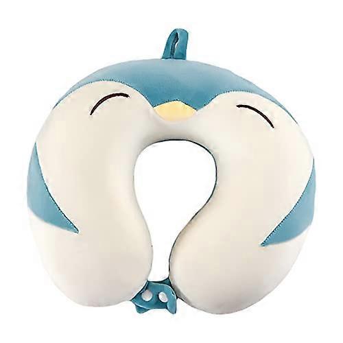 Cartoon Neck Pillow, Memory Foam Travel Support Pillow for Office and Home, Penguin Design, Comfortable and Ergonomic